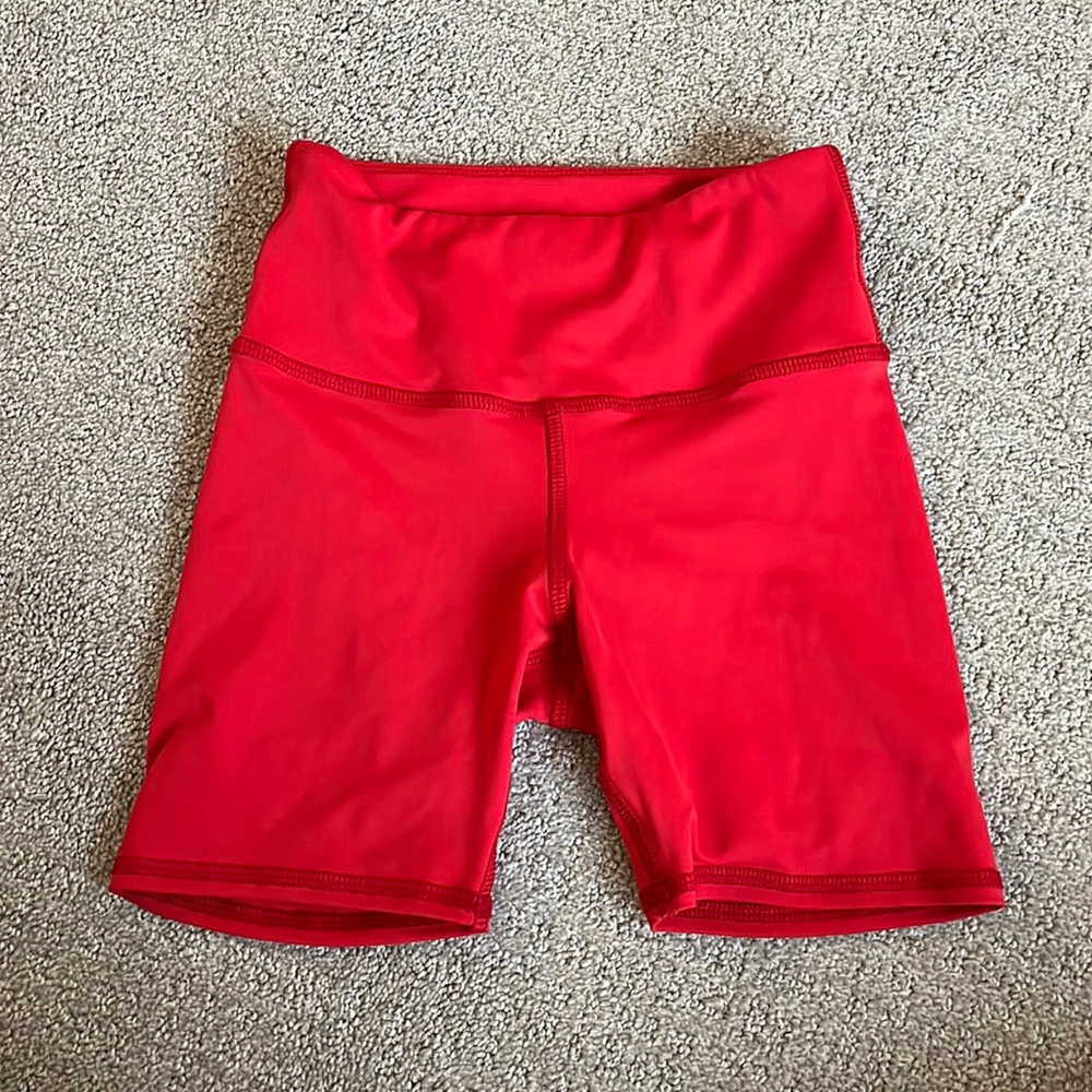 NEVER WORN TIGER FRIDAY RED BIKER SHORTS